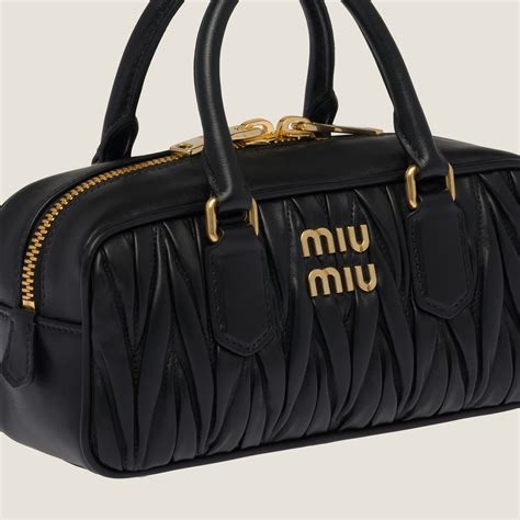 miu miu matelasse zip front bag|Black Matelassé Nappa Leather Bag .